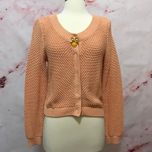 Peach Cardigan Sweater
